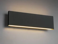 Trio Leuchten Flache LED Wandleuchte CONCHA Up And Down Light Anthrazit - 3 Stufen Dimmer 28cm