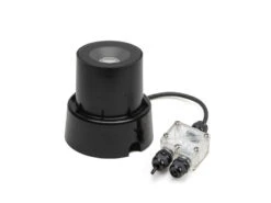 Konstsmide Flacher LED Bodeneinbaustrahler Klares Glas Mit Schwarzem Rand Ø9,2cm, IP65