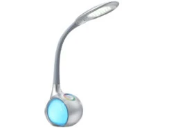 Globo Flex LED Schreibtischlampe TARRON Silber, Dimmbar, Sockel Mit Farbwechsel -Licht Welt Geschaft flex led schreibtischlampe tarron silber dimmbar s 6
