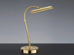 Trio Leuchten Flexible LED Schreibtischleuchte CURTIS Messing Matt, 4-Stufen Dimmer -Licht Welt Geschaft flexible led schreibtischleuchte curtis messing ma 2