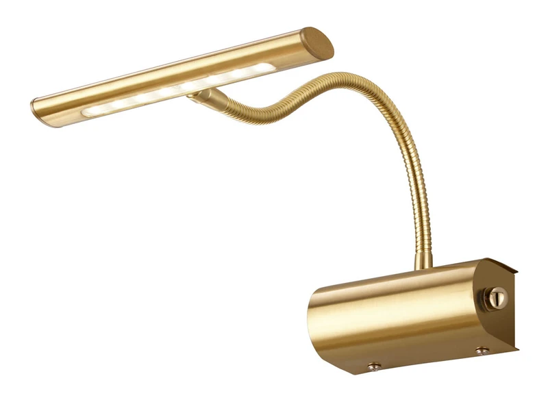 Trio Leuchten Flexible LED Wandleuchte / Bilderleuchte CURTIS Messing Matt, Drehdimmer 2 Trio Leuchten Flexible LED Wandleuchte / Bilderleuchte CURTIS Messing Matt, Drehdimmer – Bild 2