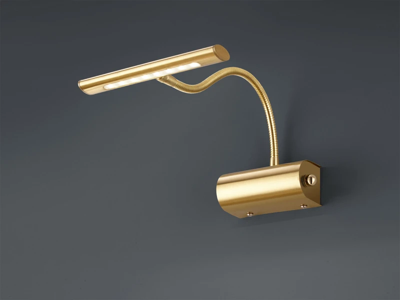 Trio Leuchten Flexible LED Wandleuchte / Bilderleuchte CURTIS Messing Matt, Drehdimmer 3 Trio Leuchten Flexible LED Wandleuchte / Bilderleuchte CURTIS Messing Matt, Drehdimmer – Bild 3