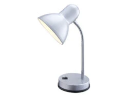 Globo Funktionale Schreibtischlampe / Tischleuchte BASIC In Silber, Flexrohr