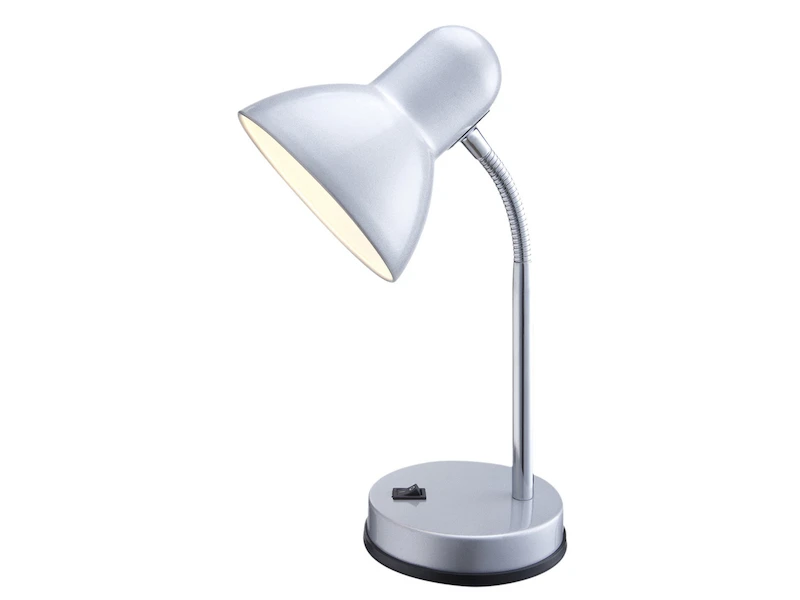 Globo Funktionale Schreibtischlampe / Tischleuchte BASIC In Silber, Flexrohr 1 Globo Funktionale Schreibtischlampe / Tischleuchte BASIC In Silber, Flexrohr