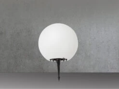 Perel Garten Kugelleuchte Mit Erdspieß & 3m Kabel, IP65 - Ø45cm -Licht Welt Geschaft garten kugelleuchte mit erdspiess 3m kabel ip65 45 2