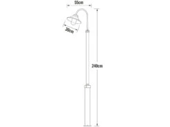 MeineWunschleuchte Große LED Mastleuchte Aus Aluminium Schwarz, Höhe 240cm 6 MeineWunschleuchte Große LED Mastleuchte Aus Aluminium Schwarz, Höhe 240cm -Licht Welt Geschaft grosse led mastleuchte aus aluminium schwarz hoehe 2