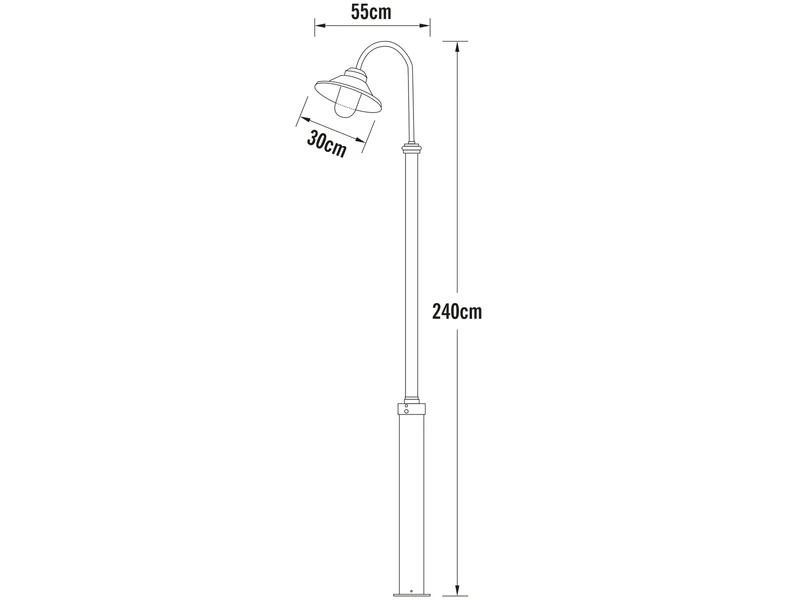 MeineWunschleuchte Große LED Mastleuchte Aus Aluminium Schwarz, Höhe 240cm 3 MeineWunschleuchte Große LED Mastleuchte Aus Aluminium Schwarz, Höhe 240cm – Bild 3