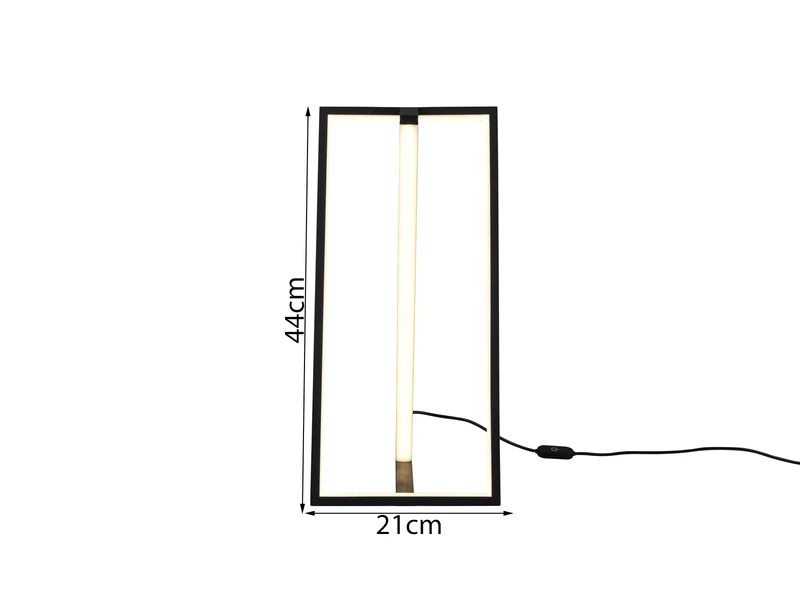 Trio Leuchten Große LED Tischleuchte EDGE, Dimmbar, Höhe 44cm, Schwarz-Gold 3 Trio Leuchten Große LED Tischleuchte EDGE, Dimmbar, Höhe 44cm, Schwarz-Gold – Bild 3