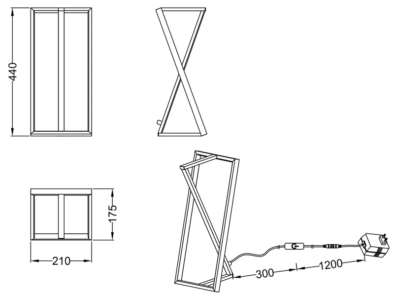 Trio Leuchten Große LED Tischleuchte EDGE, Dimmbar, Höhe 44cm, Schwarz-Gold 4 Trio Leuchten Große LED Tischleuchte EDGE, Dimmbar, Höhe 44cm, Schwarz-Gold – Bild 4
