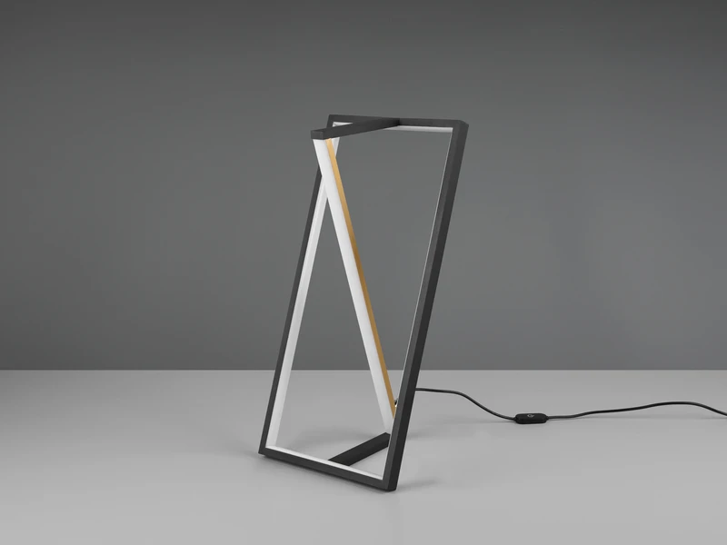 Trio Leuchten Große LED Tischleuchte EDGE, Dimmbar, Höhe 44cm, Schwarz-Gold 6 Trio Leuchten Große LED Tischleuchte EDGE, Dimmbar, Höhe 44cm, Schwarz-Gold – Bild 6