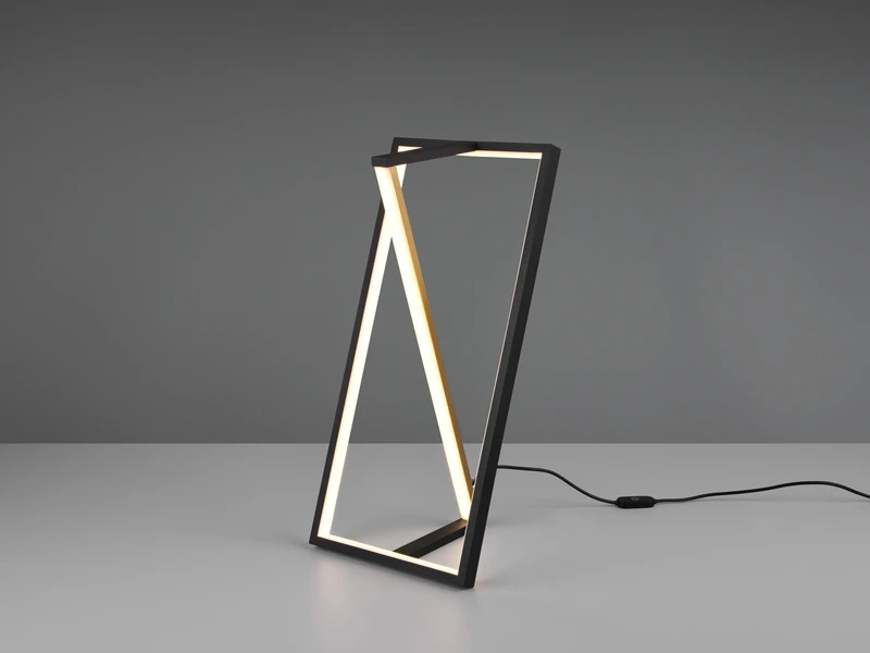 Trio Leuchten Große LED Tischleuchte EDGE, Dimmbar, Höhe 44cm, Schwarz-Gold 7 Trio Leuchten Große LED Tischleuchte EDGE, Dimmbar, Höhe 44cm, Schwarz-Gold – Bild 7