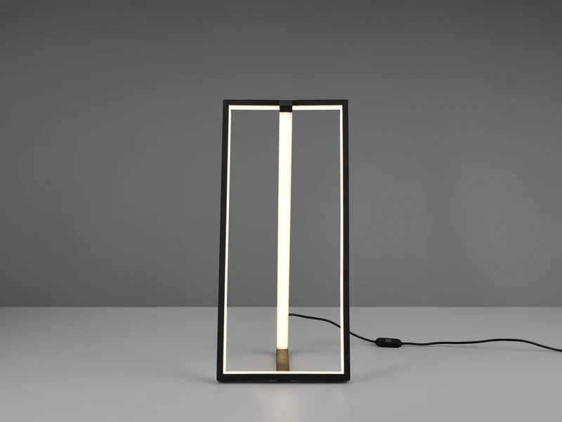 Trio Leuchten Große LED Tischleuchte EDGE, Dimmbar, Höhe 44cm, Schwarz-Gold 8 Trio Leuchten Große LED Tischleuchte EDGE, Dimmbar, Höhe 44cm, Schwarz-Gold – Bild 8