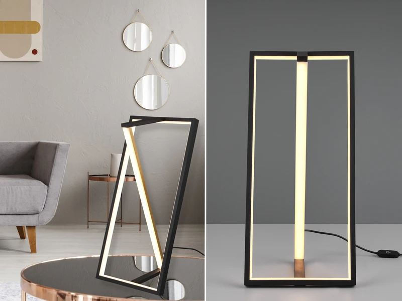 Trio Leuchten Große LED Tischleuchte EDGE, Dimmbar, Höhe 44cm, Schwarz-Gold 1 Trio Leuchten Große LED Tischleuchte EDGE, Dimmbar, Höhe 44cm, Schwarz-Gold