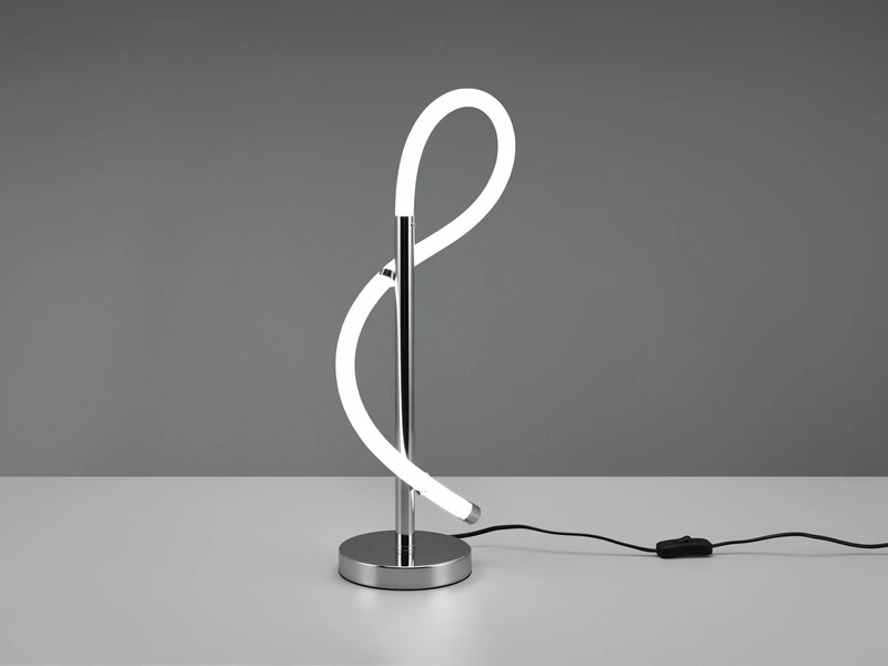 Reality Leuchten Große Tischleuchte ARGOS In Chrom LED Schlauch Weiß, Höhe 54cm 5 Reality Leuchten Große Tischleuchte ARGOS In Chrom LED Schlauch Weiß, Höhe 54cm – Bild 5