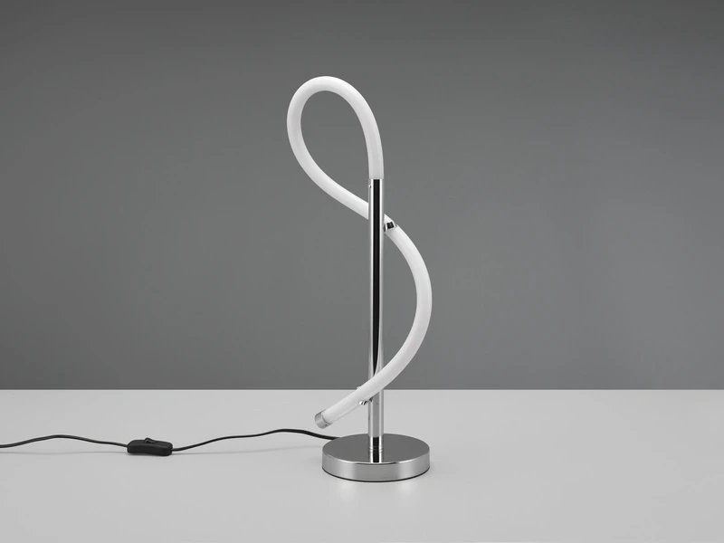Reality Leuchten Große Tischleuchte ARGOS In Chrom LED Schlauch Weiß, Höhe 54cm 6 Reality Leuchten Große Tischleuchte ARGOS In Chrom LED Schlauch Weiß, Höhe 54cm – Bild 6