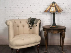 QUOIZEL Große Tischleuchte INGLENOOK Im Tiffany Design Mit Buntem Echtglas, Höhe 63,5cm -Licht Welt Geschaft grosse tischleuchte inglenook im tiffany design mi 5