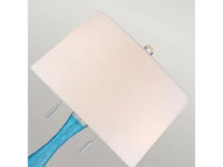 QUOIZEL Große Tischleuchte SIGNATURE Mit Blauem Glasfuß Und Stoffschirm In Weiß, H 85cm -Licht Welt Geschaft grosse tischleuchte signature mit blauem glasfuss 1 6