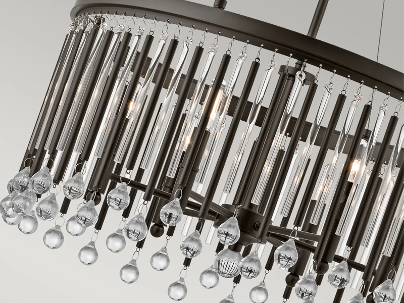 KICHLER Großer Kronleuchter PIPER 6-flammig Mit Filigranem Kristall Glas Braun, Ø 61,6cm 12 KICHLER Großer Kronleuchter PIPER 6-flammig Mit Filigranem Kristall Glas Braun, Ø 61,6cm – Bild 12