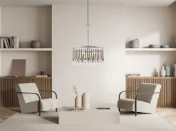 KICHLER Großer Kronleuchter PIPER 6-flammig Mit Filigranem Kristall Glas Chrom, Ø 61,6cm 17 KICHLER Großer Kronleuchter PIPER 6-flammig Mit Filigranem Kristall Glas Chrom, Ø 61,6cm -Licht Welt Geschaft grosser kronleuchter piper 6 flammig mit filigrane 18