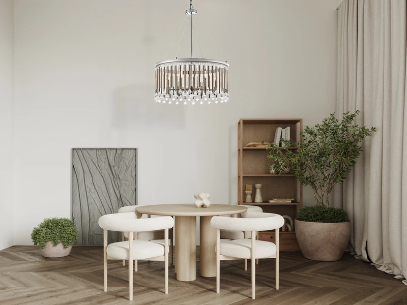 KICHLER Großer Kronleuchter PIPER 6-flammig Mit Filigranem Kristall Glas Chrom, Ø 61,6cm 7 KICHLER Großer Kronleuchter PIPER 6-flammig Mit Filigranem Kristall Glas Chrom, Ø 61,6cm – Bild 7