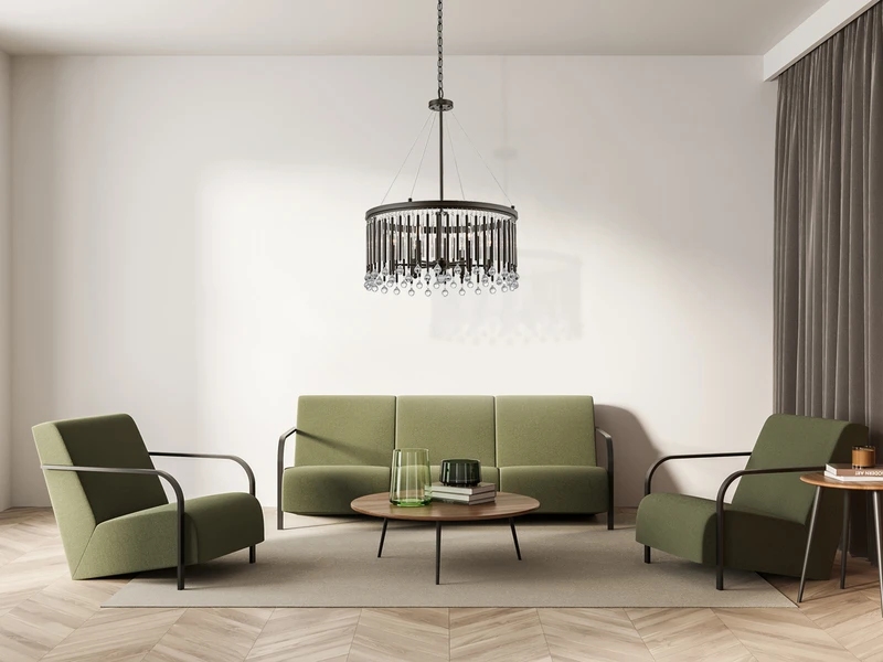 KICHLER Großer Kronleuchter PIPER 6-flammig Mit Filigranem Kristall Glas Braun, Ø 61,6cm 8 KICHLER Großer Kronleuchter PIPER 6-flammig Mit Filigranem Kristall Glas Braun, Ø 61,6cm – Bild 8