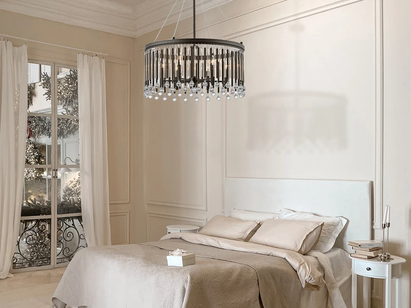 KICHLER Großer Kronleuchter PIPER 6-flammig Mit Filigranem Kristall Glas Braun, Ø 61,6cm 9 KICHLER Großer Kronleuchter PIPER 6-flammig Mit Filigranem Kristall Glas Braun, Ø 61,6cm – Bild 9