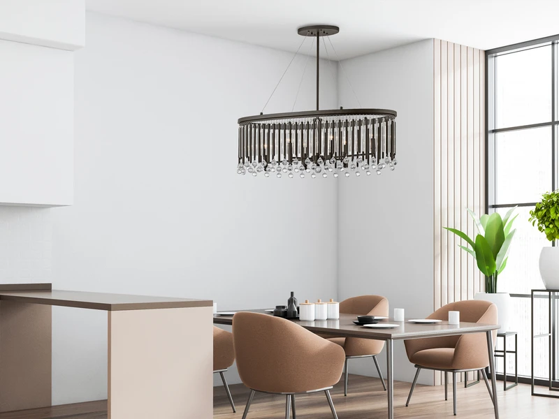 KICHLER Großer Kronleuchter PIPER 6flammig Mit Filigranem Kristall Glas Braun 92cm Breit 7 KICHLER Großer Kronleuchter PIPER 6flammig Mit Filigranem Kristall Glas Braun 92cm Breit – Bild 7