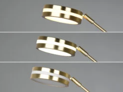 Trio Leuchten Großer LED Deckenfluter FRANKLIN Mit Lesearm, Höhe 181cm, Messing -Licht Welt Geschaft grosser led deckenfluter franklin mit lesearm hoeh 11