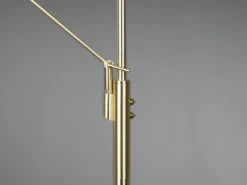 Trio Leuchten Großer LED Deckenfluter FRANKLIN Mit Lesearm, Höhe 181cm, Messing -Licht Welt Geschaft grosser led deckenfluter franklin mit lesearm hoeh 12