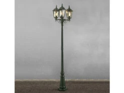 Konstsmide Grüne Gartenlaterne FIRENZE, Aluminium, Inkl. Pfahl Und Fundament
