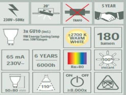 Licht Welt Geschaft -Licht Welt Geschaft gu10 einbauspot 3 er set richtbar gebuersteter sta 1