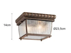 KICHLER Historische Außen Deckenleuchte VENETIAN RAIN, Bronze Ø23,5cm -Licht Welt Geschaft historische aussen deckenleuchte venetian rain bro 3