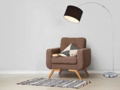 MeineWunschleuchte Höhenverstellbare LED Bogenleuchte Mit Stoffschirm Schwarz, Max. Höhe 215cm -Licht Welt Geschaft hoehenverstellbare led bogenleuchte mit stoffschir 11