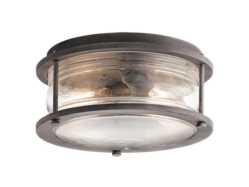 KICHLER Industrial Deckenleuchte ASHLAND BAY Für Innen & Außen, Anthrazit Ø30,5cm 2 KICHLER Industrial Deckenleuchte ASHLAND BAY Für Innen & Außen, Anthrazit Ø30,5cm – Bild 2