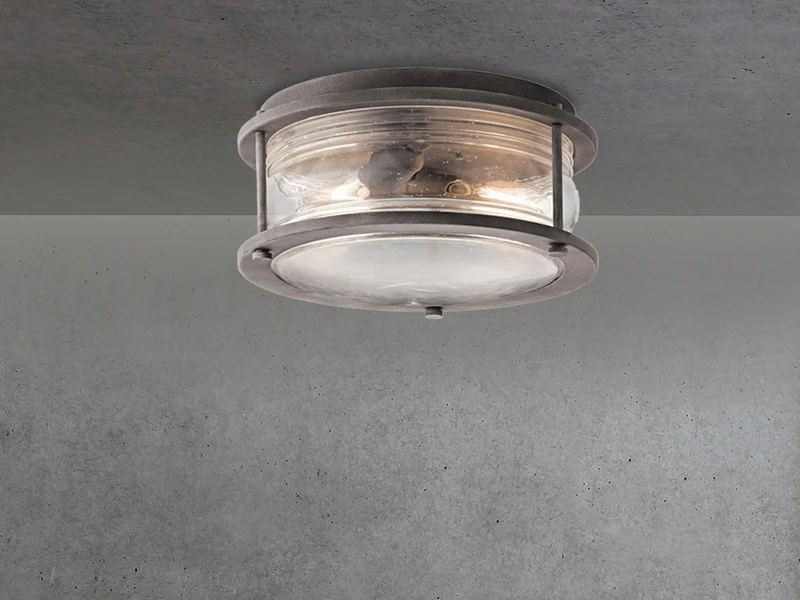 KICHLER Industrial Deckenleuchte ASHLAND BAY Für Innen & Außen, Anthrazit Ø30,5cm 3 KICHLER Industrial Deckenleuchte ASHLAND BAY Für Innen & Außen, Anthrazit Ø30,5cm – Bild 3