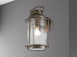 KICHLER Industrial Wandlaterne ASHLAND BAY Für Innen & Außen, Bronze Höhe 40cm -Licht Welt Geschaft industrial wandlaterne ashland bay fuer innen auss 2