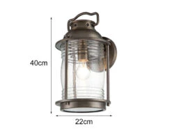 KICHLER Industrial Wandlaterne ASHLAND BAY Für Innen & Außen, Bronze Höhe 40cm -Licht Welt Geschaft industrial wandlaterne ashland bay fuer innen auss 9