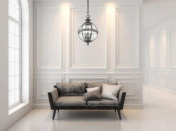 KICHLER Jugendstil Pendelleuchte HALLERON Für Innen & Außen, Anthrazit Ø30,5cm -Licht Welt Geschaft jugendstil pendelleuchte halleron fuer innen ausse 15