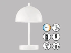 SCHÖNER WOHNEN Kollektion Kabellose Tageslicht Tischlampe KIA Weiß 27cm - Dimmbar & USB -Licht Welt Geschaft kabellose tageslicht tischlampe kia weiss 27cm dim 3