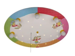 Niermann Kinder Deckenleuchte Mit Bunten Häschen Zugschalter Für LED-Schlummerlicht -Licht Welt Geschaft kinder deckenleuchte mit bunten haeschen zugschalt 2