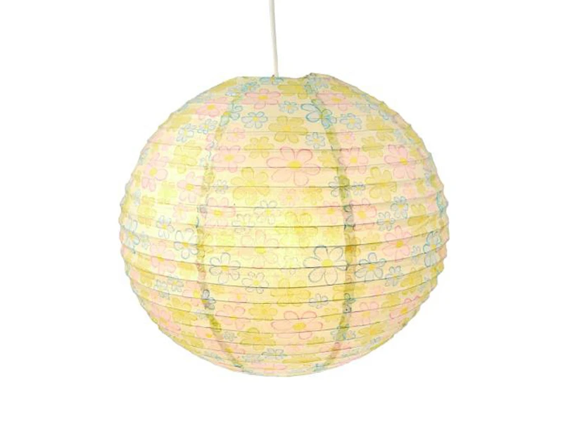 Niermann Kinder Papierlampe BLUMEN Motiv Lampenschirm Ø40cm Mit Aufhängung & LED Licht 2 Niermann Kinder Papierlampe BLUMEN Motiv Lampenschirm Ø40cm Mit Aufhängung & LED Licht – Bild 2