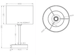 MeineWunschleuchte Klassische LED Tischleuchte Silber Mit Stoffschirm Schwarz, Höhe 32cm -Licht Welt Geschaft klassische led tischleuchte silber mit stoffschirm 4