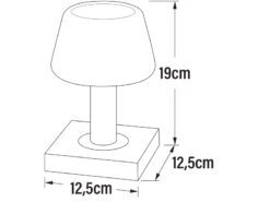 Konstsmide Kleine LED Outdoor Akku Tischleuchte MONACO Per USB Aufladbar, Rostoptik H: 19cm -Licht Welt Geschaft kleine led outdoor akku tischleuchte monaco per us 11