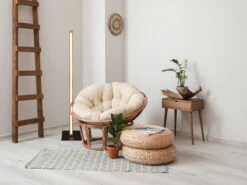 Trio Leuchten Kleine LED Stehlampe BELLARI Aus Holz Mit Touch Dimmer, Höhe 115cm -Licht Welt Geschaft kleine led stehlampe bellari aus holz mit touch di 6