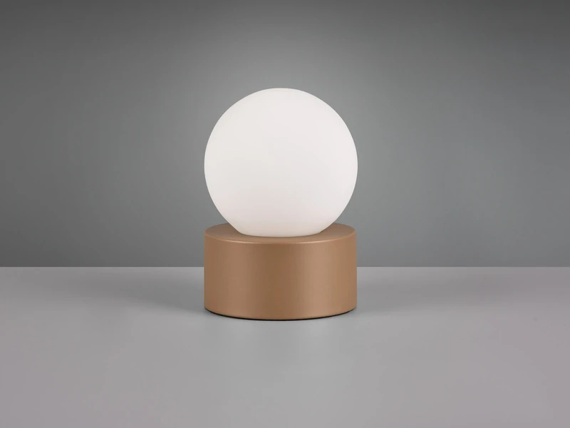 Reality Leuchten Kleine Tischleuchte COUNTESS On-off Touch Glaskugel Weiß, Coffee Ø12cm 3 Reality Leuchten Kleine Tischleuchte COUNTESS On-off Touch Glaskugel Weiß, Coffee Ø12cm – Bild 3
