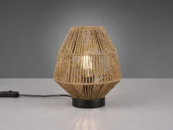 Reality Leuchten Kleine Tischleuchte MIKI Mit Papier Lampenschirm Im Boho Stil, Höhe 20cm