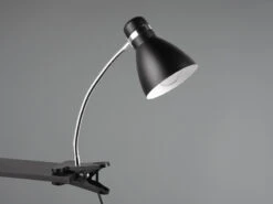 Reality Leuchten Klemmleuchte HARVEY Flexibel, Chrom & Metallschirm Schwarz, 36cm -Licht Welt Geschaft klemmleuchte harvey flexibel chrom metallschirm sc 3