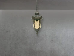 MeineWunschleuchte LED Außen Hängeleuchte Im Jugendstil Mit Amberglas, Ø19cm -Licht Welt Geschaft led aussen haengeleuchte im jugendstil mit ambergl 2