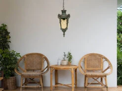 MeineWunschleuchte LED Außen Hängeleuchte Im Jugendstil Mit Amberglas, Ø19cm -Licht Welt Geschaft led aussen haengeleuchte im jugendstil mit ambergl 3