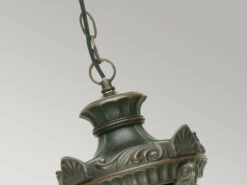 MeineWunschleuchte LED Außen Hängeleuchte Im Jugendstil Mit Amberglas, Ø19cm -Licht Welt Geschaft led aussen haengeleuchte im jugendstil mit ambergl 6